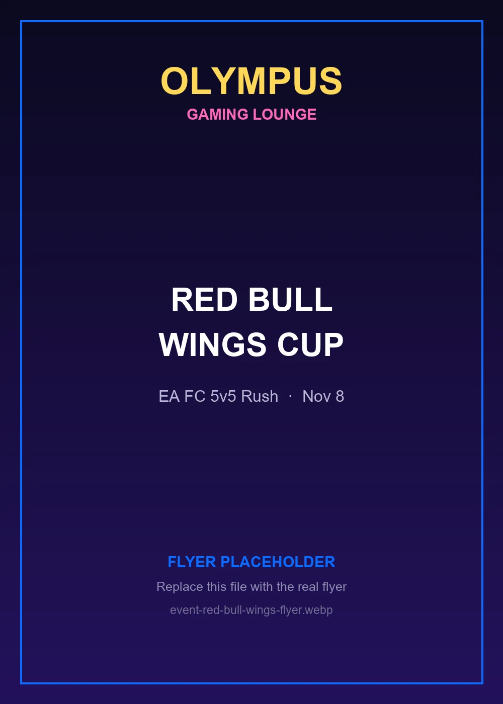 Red Bull Wings Cup tournament flyer