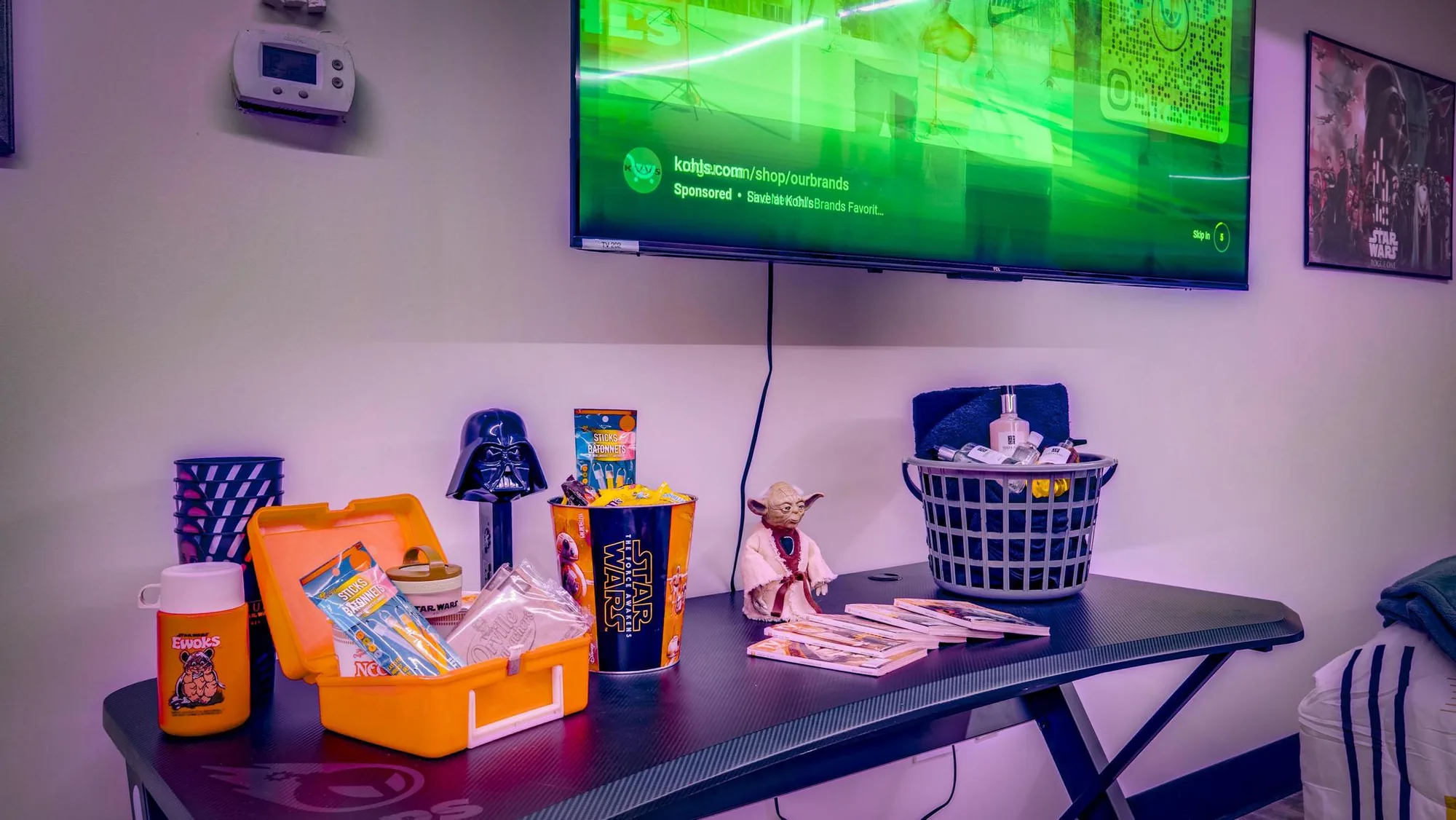 Snack basket and Star Wars figures